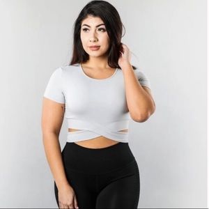 Alphalete UltraSoft Tie Top - Cloud Grey
